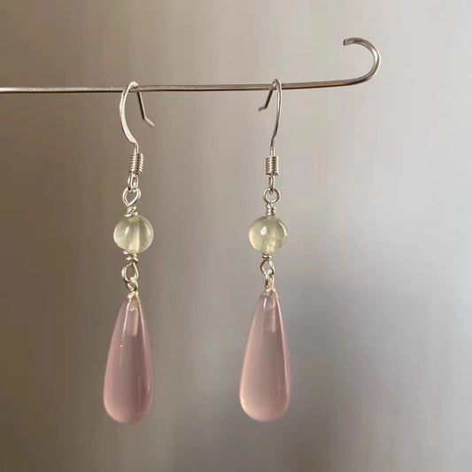 Elegant Rose Quartz Earrings