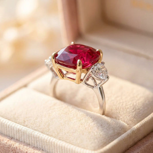 Elegant Ruby Diamond Ring