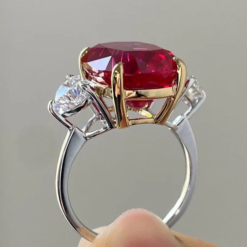 Elegant Ruby Diamond Ring