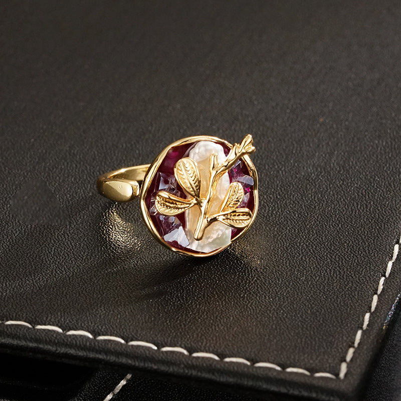 Elegant Ruby Gold Ring
