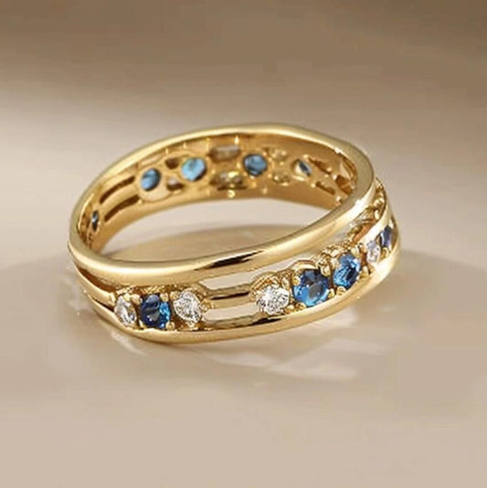 Elegant Sapphire Gold Ring