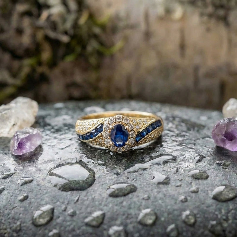 Elegant Sapphire Gold Ring