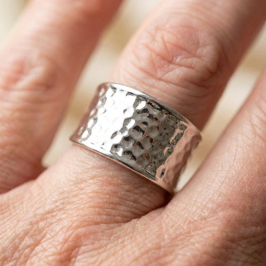 Silver Hammered Ring