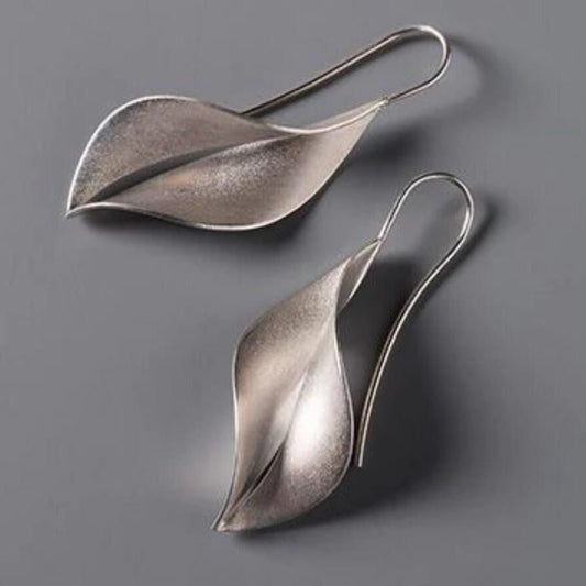 Elegant Silver Leaf Earrings