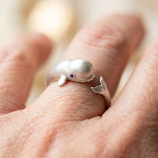 Silver Whale Ring