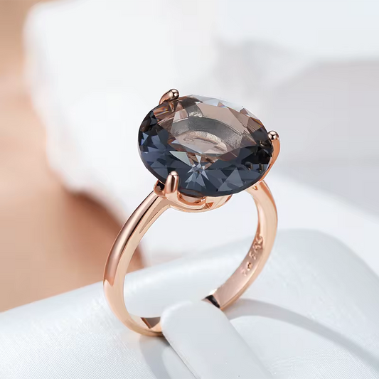 Elegant Smoky Quartz Ring