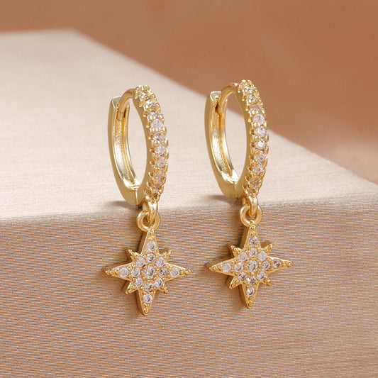 Elegant Star Drop Earrings