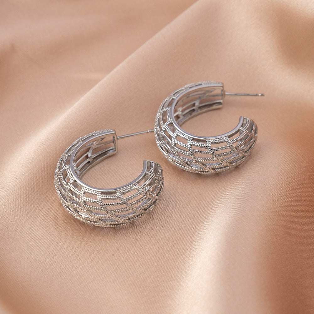 Elegant Textured Hoop Earrings