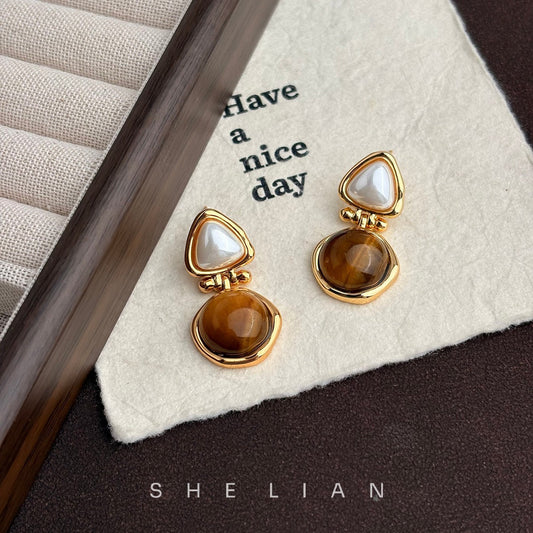 Elegant Tiger'S Eye Earrings