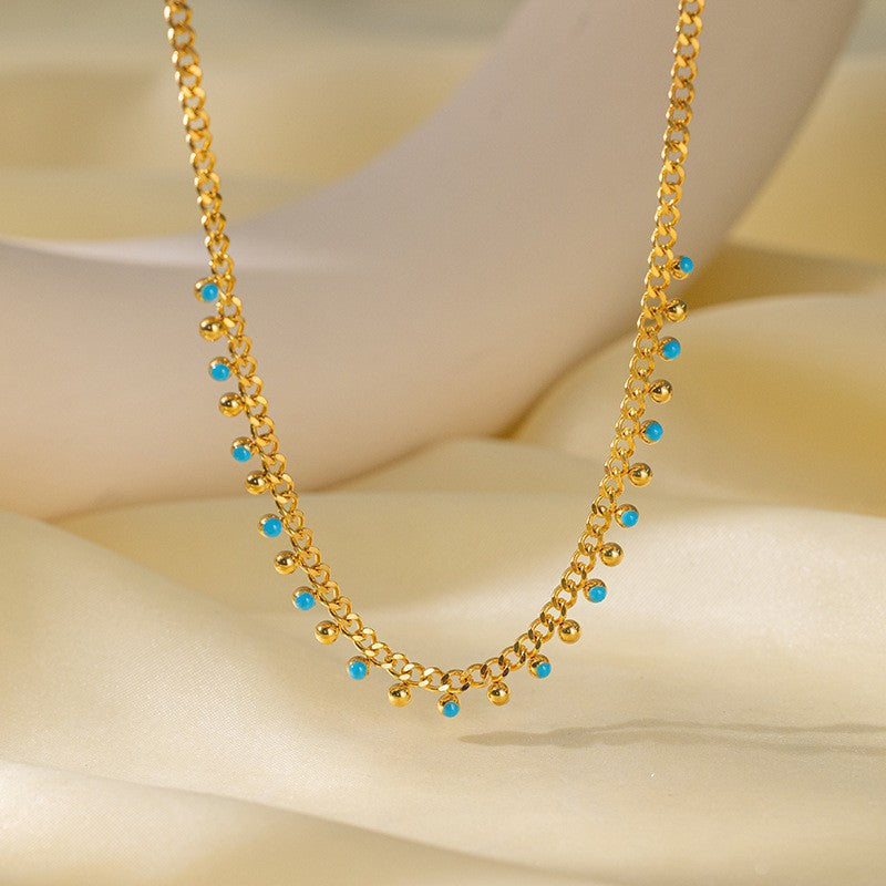 Elegant Turquoise Gold Necklace