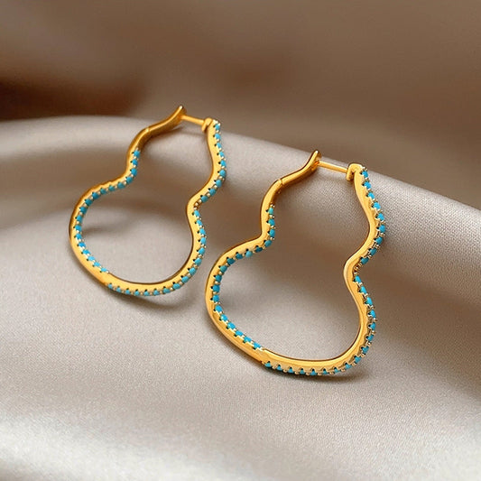 Elegant Turquoise Hoop Earrings