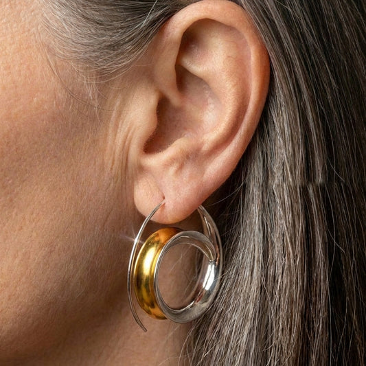 Two Tone Hoop Earrings