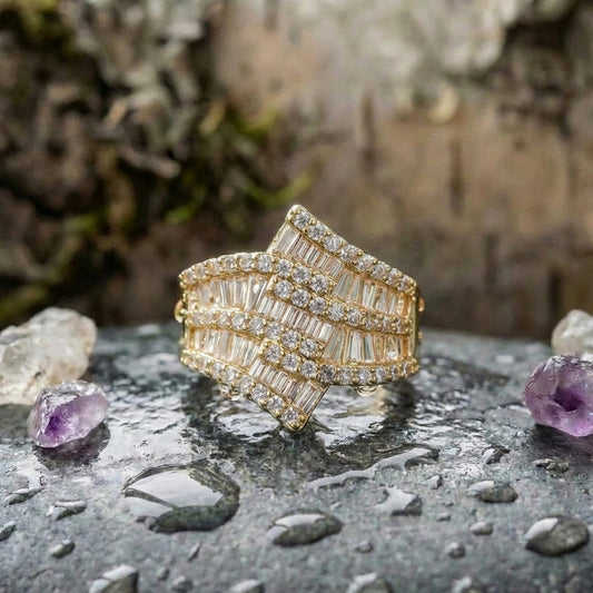 Elegant Zircon Statement Ring