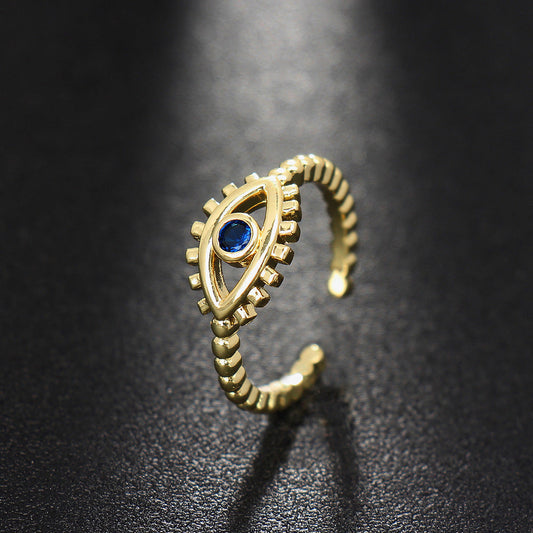 Evil Eye Gold Ring