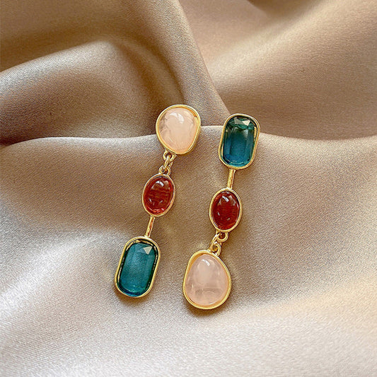 Gemstone Drop Earrings