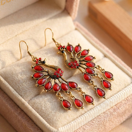 Vintage Peacock Earrings