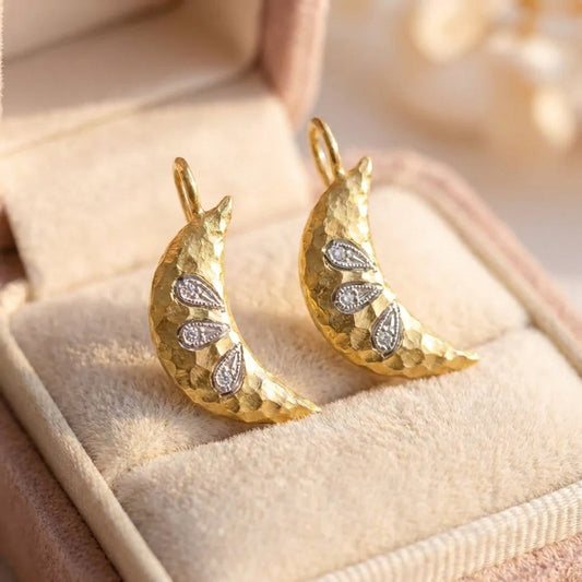 Vintage Moon Drop Earrings
