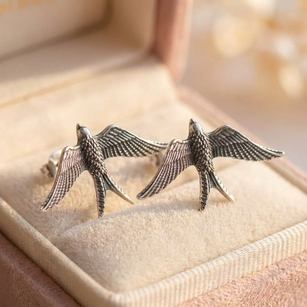 Handmade Swallow Earrings