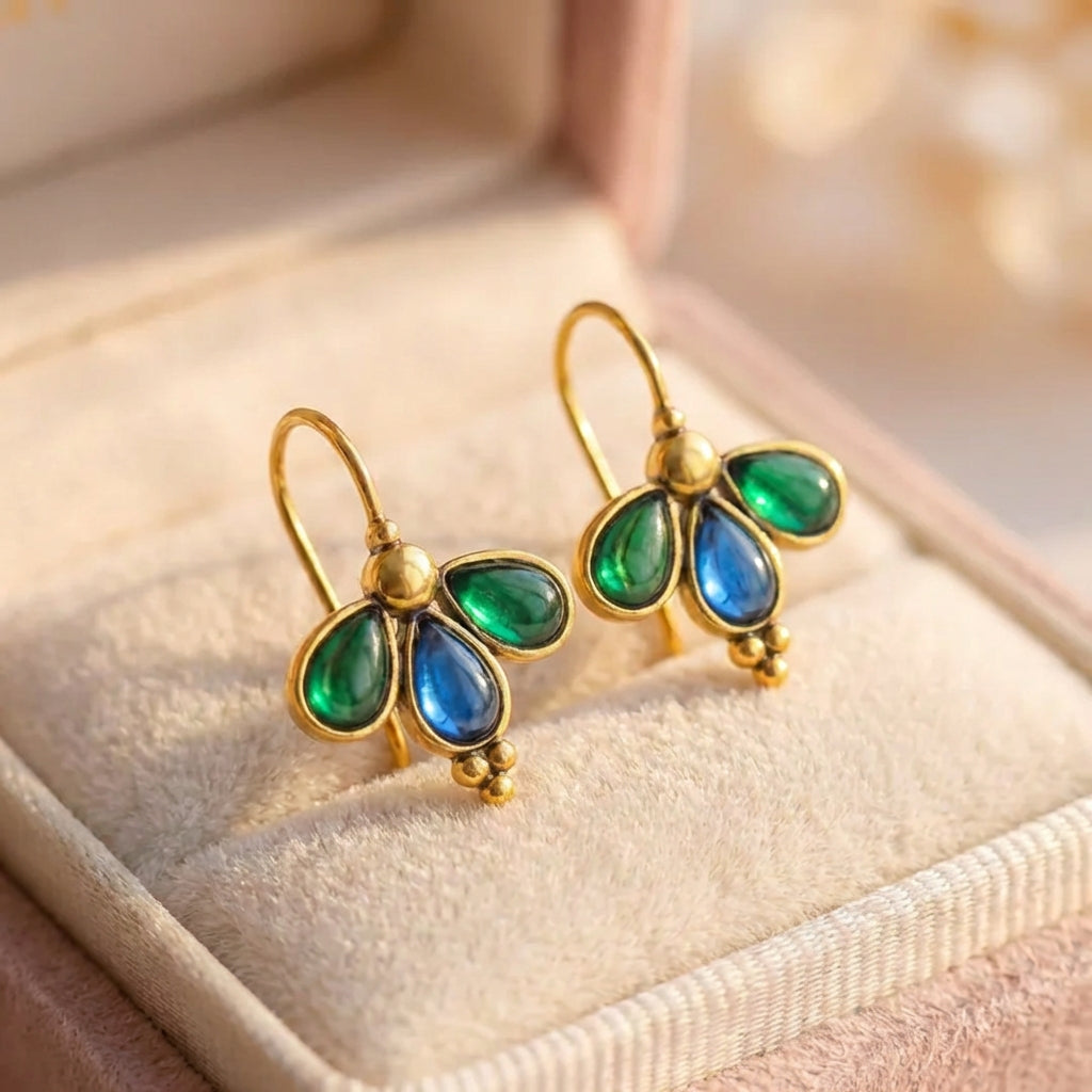 Elegant Gemstone Dangle Earrings