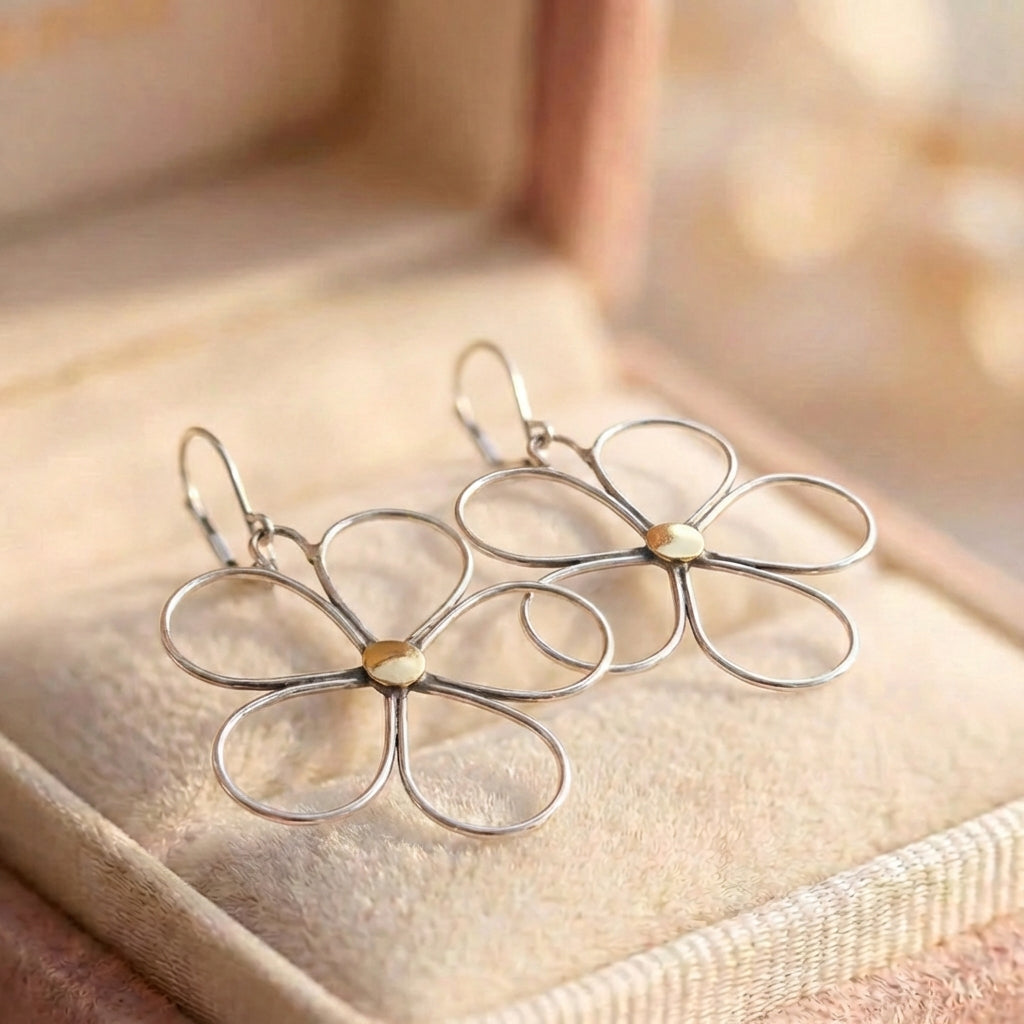 Elegant Flower Dangle Earrings