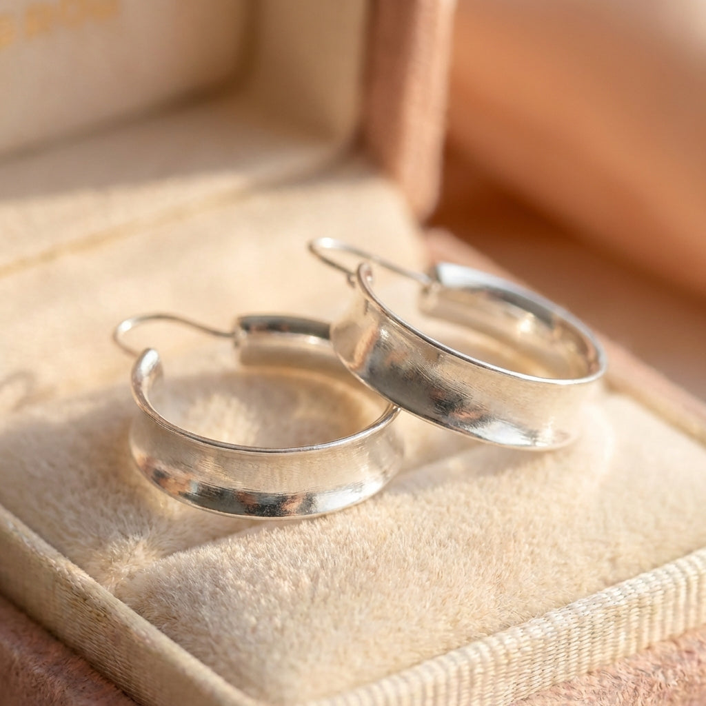 Classic Silver Hoop Earrings