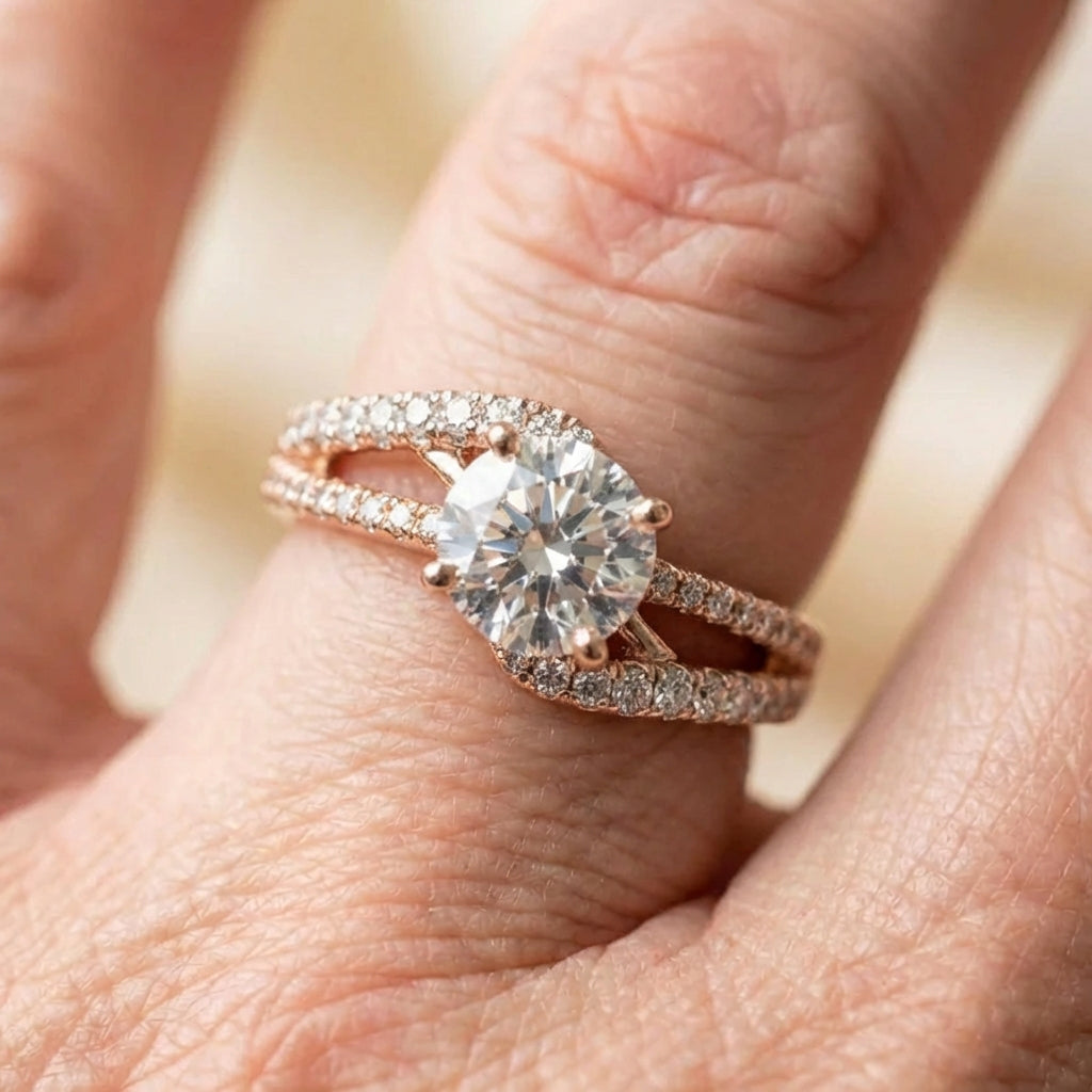 Crystal Engagement Ring