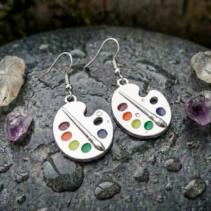 Artist Palette Drop Earrings