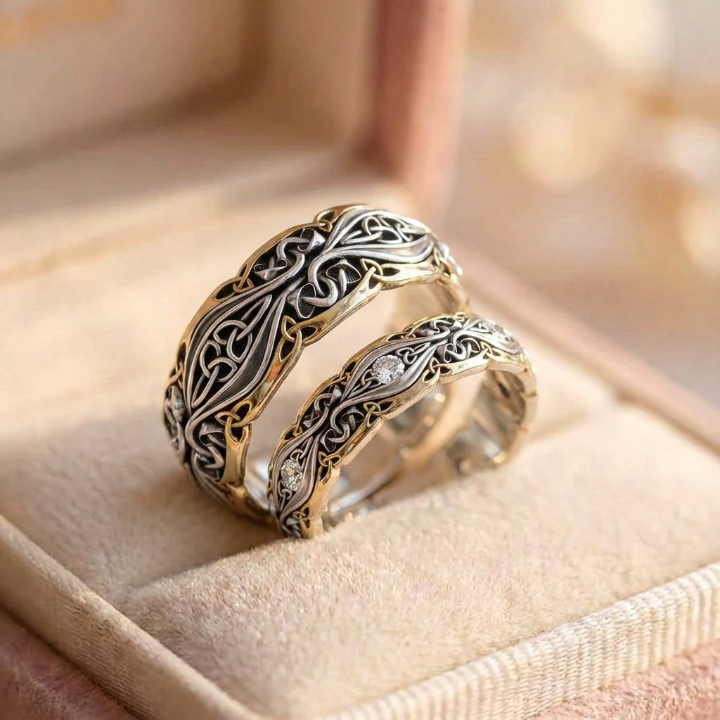 Vintage Couple Gold & Silver Ring