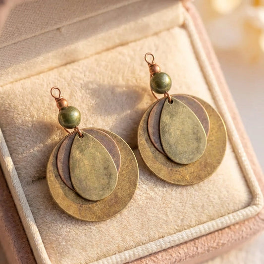 Vintage Beaded Hook Dangle Earrings