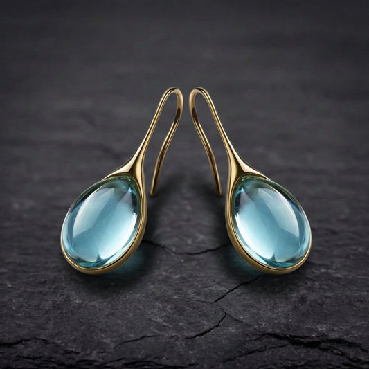 Crystal Drop Earrings In Gold And Silver