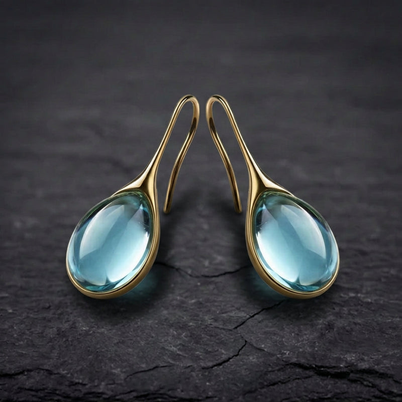Crystal Drop Earrings In Gold And Silver
