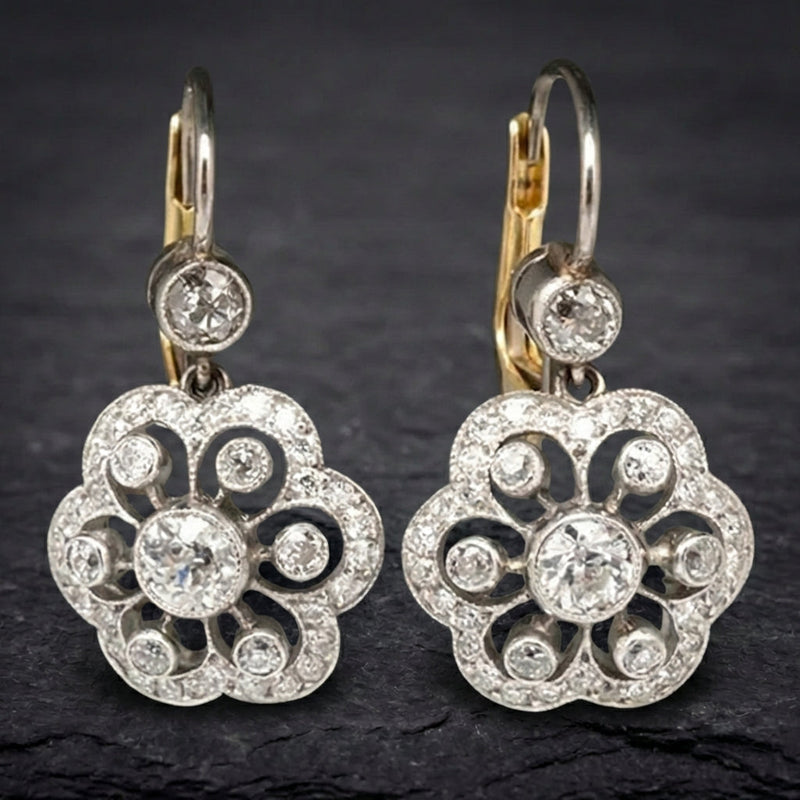 Vintage Crystal Mandala Earrings