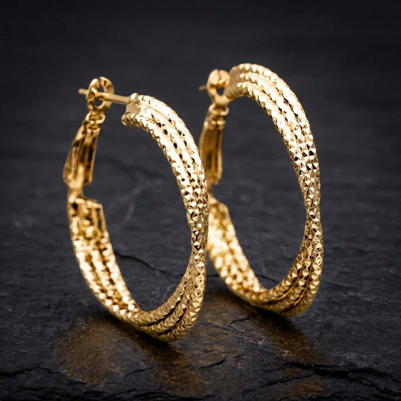 Vintage Classical Cross Round Earrings