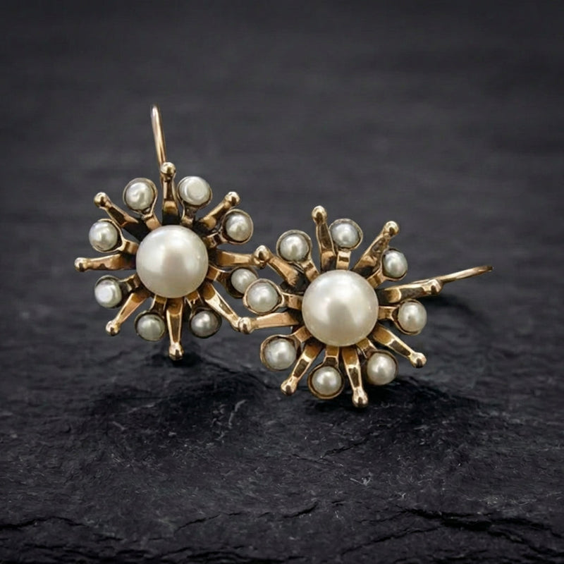 Vintage Starlight Pearl Earrings