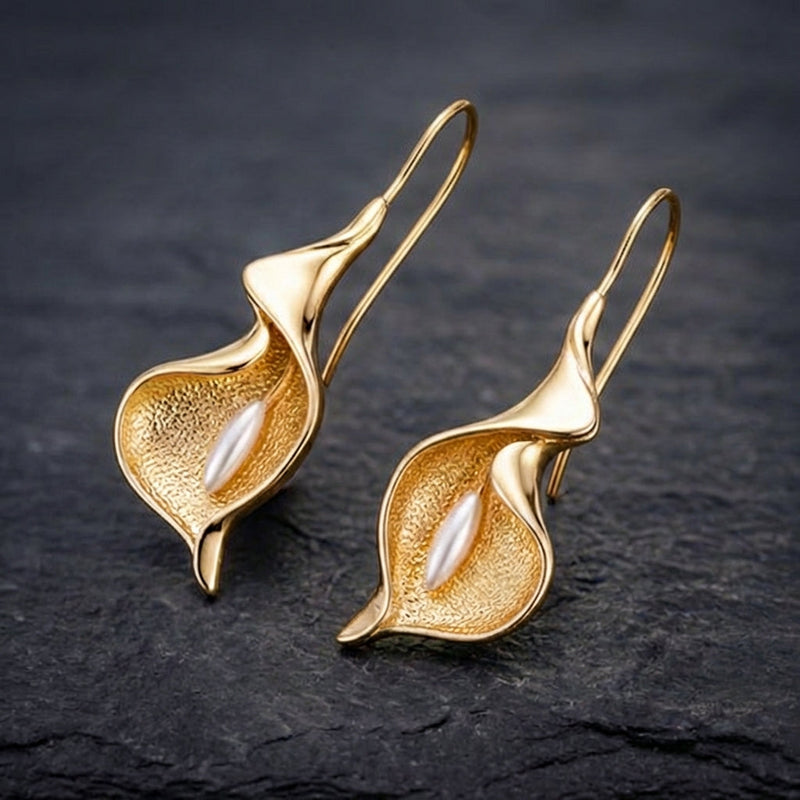 Blooming Flower Gold Earrings