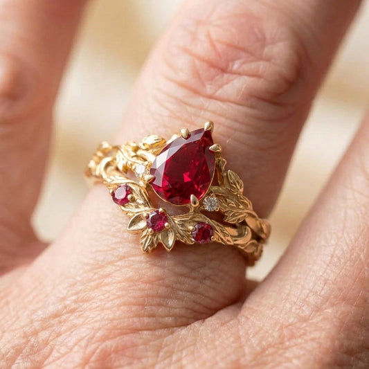 Ruby Flower Ring