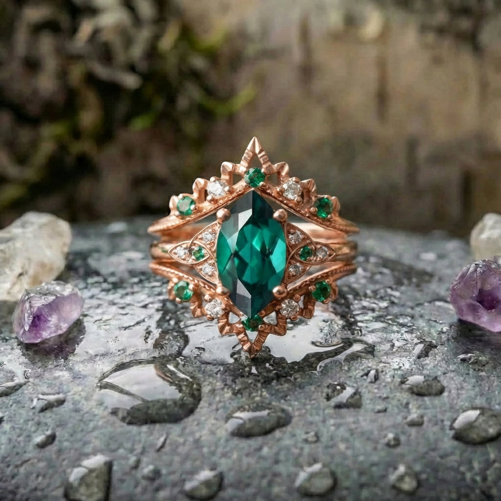 Vintage Emerald Statement Ring