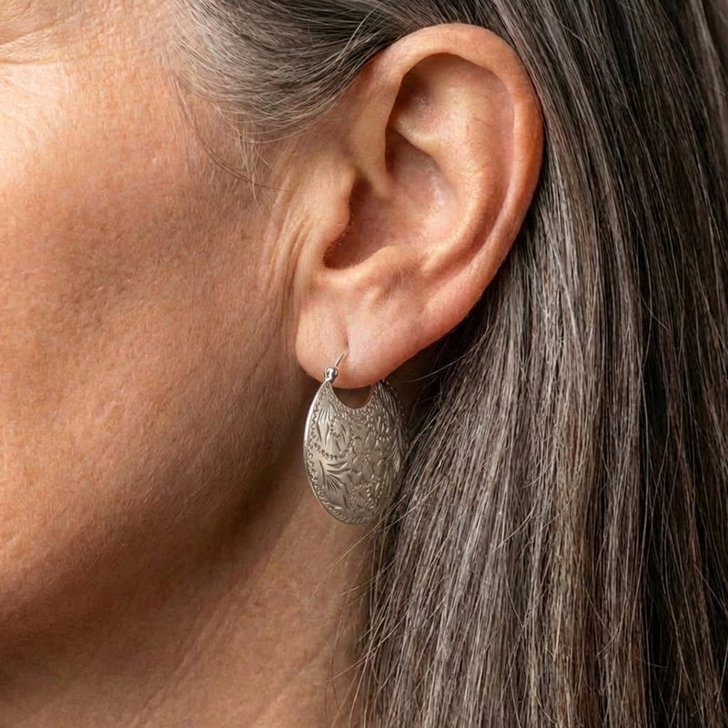 Silver Flower Earrings