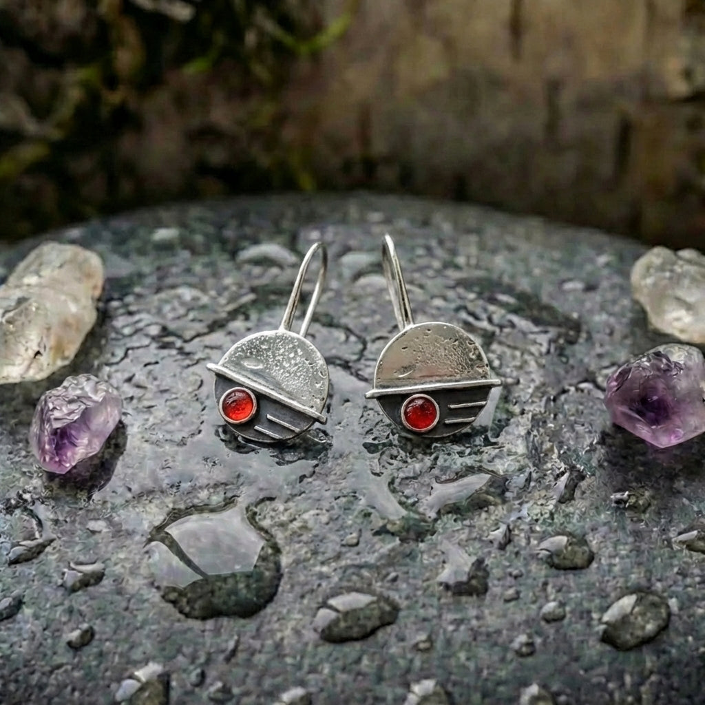 Vintage Red Stone Earrings