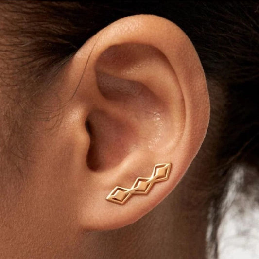 Geometric Gold Earrings
