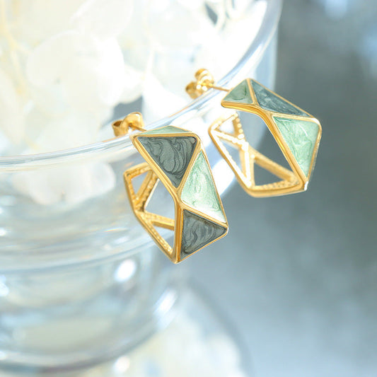 Geometric Stone Earrings