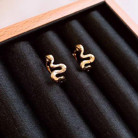 Gold Snake Earrings