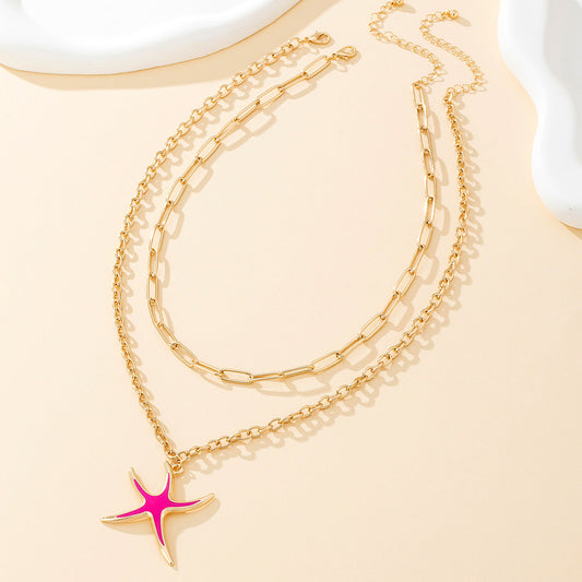Gold Starfish Necklace