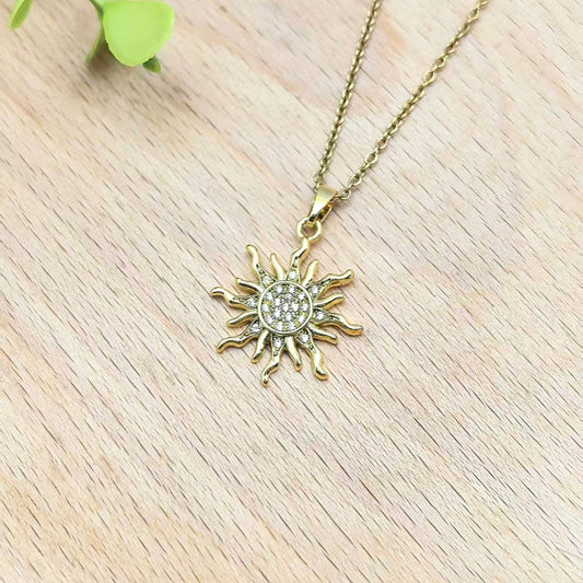 Gold Sun Necklace