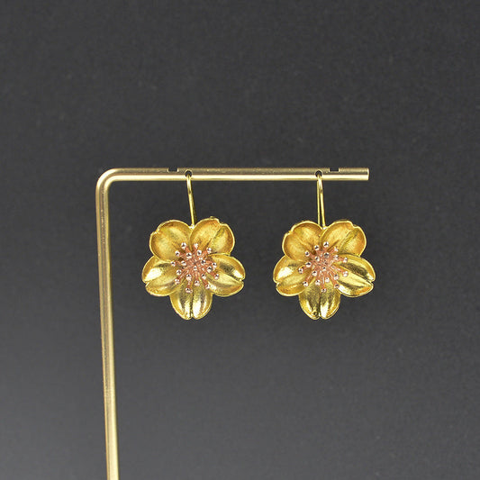 Golden Flower Earrings
