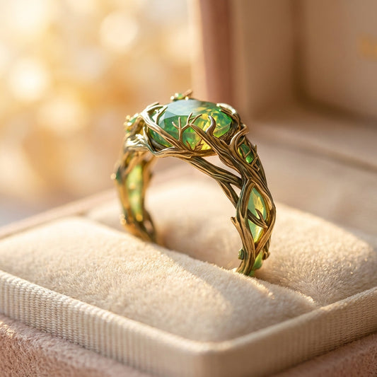 Green Opal Nature Ring