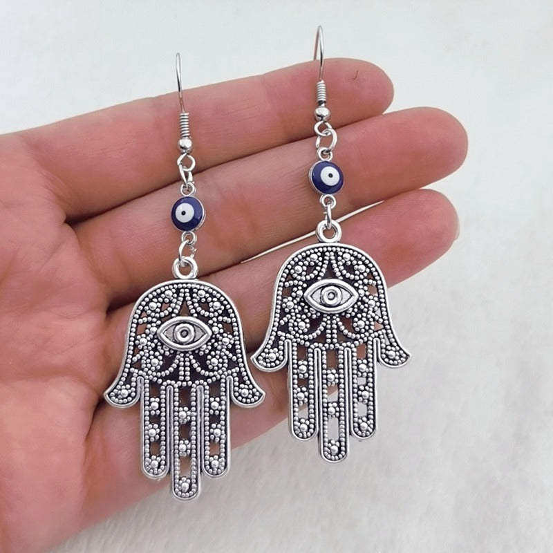 Hamsa Evil Eye Earrings
