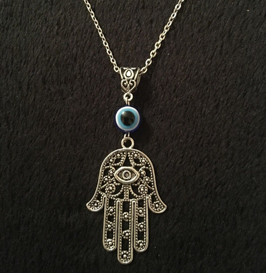 Hamsa Evil Eye Necklace