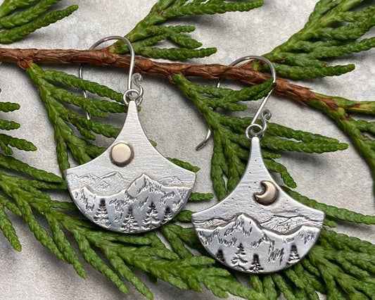 Handmade Mountain Earrings