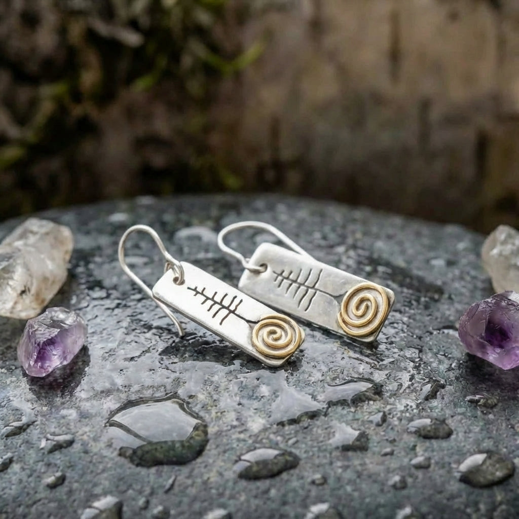 Handmade Spiral Drop Earrings
